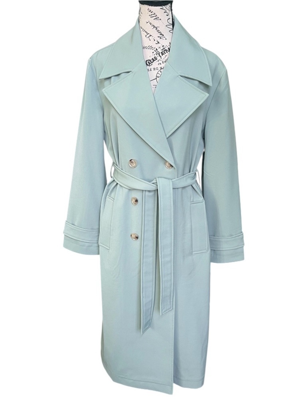 Bagatelle Double-Breasted Belted Trench Coat
